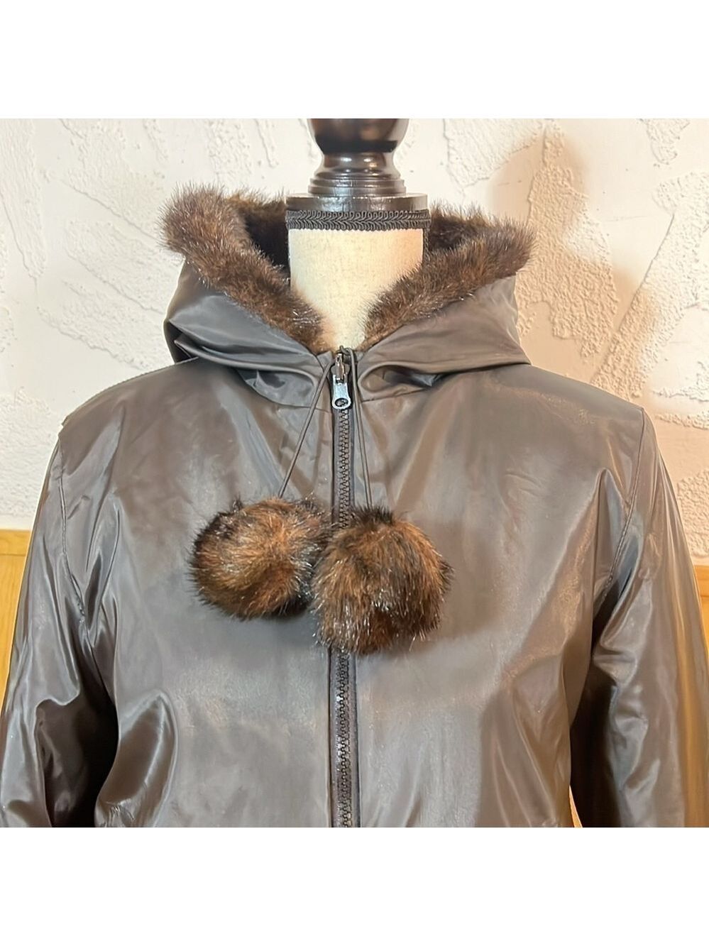 Giacca Reversible Faux Fur Jacket Sz-M - Picture 11 of 11